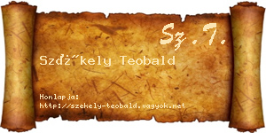 Székely Teobald névjegykártya